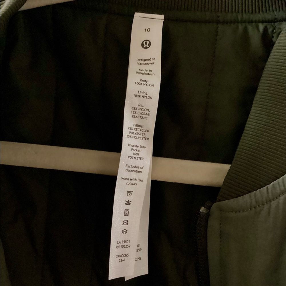 LuLuLemon Oversized Fit Nonstop Olive Bomber Jacket 10 - Picture 7 of 9